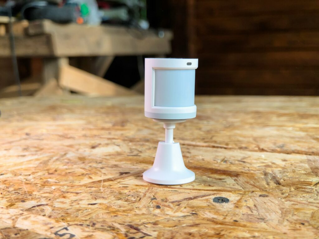 white and teal device
