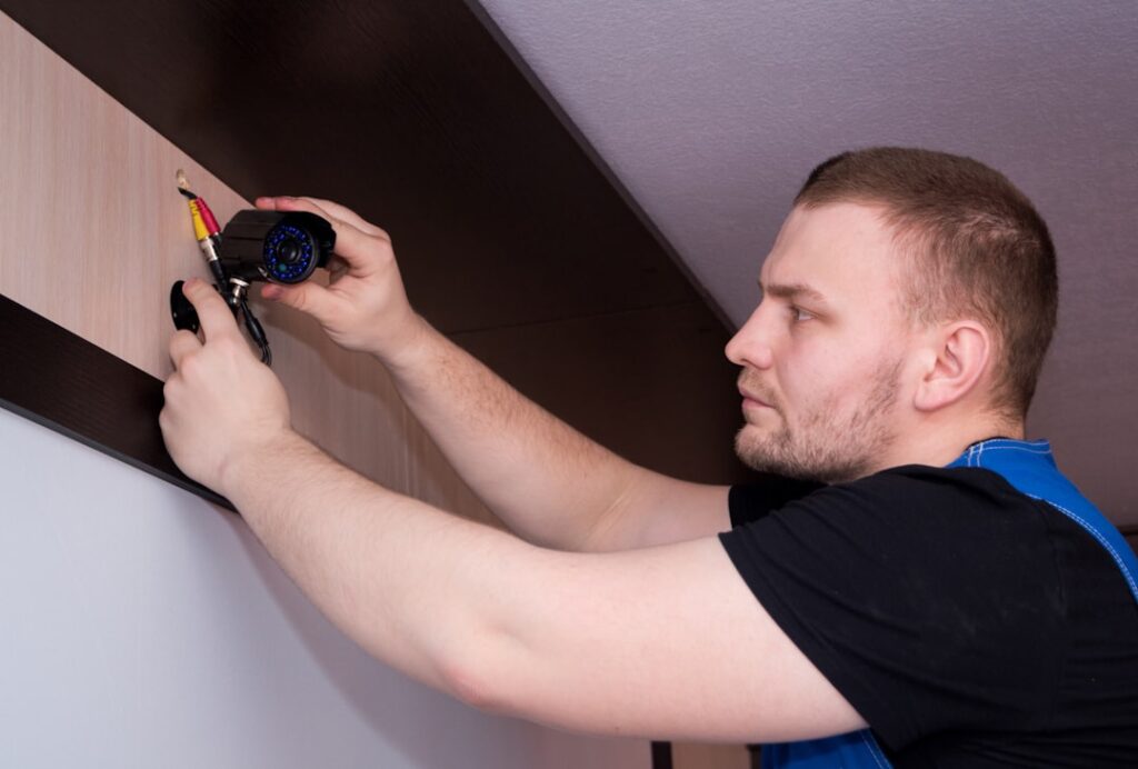 Home inspector reviewing a property