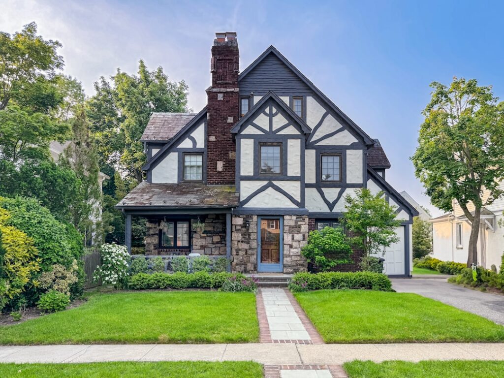 Tudor-style suburban home