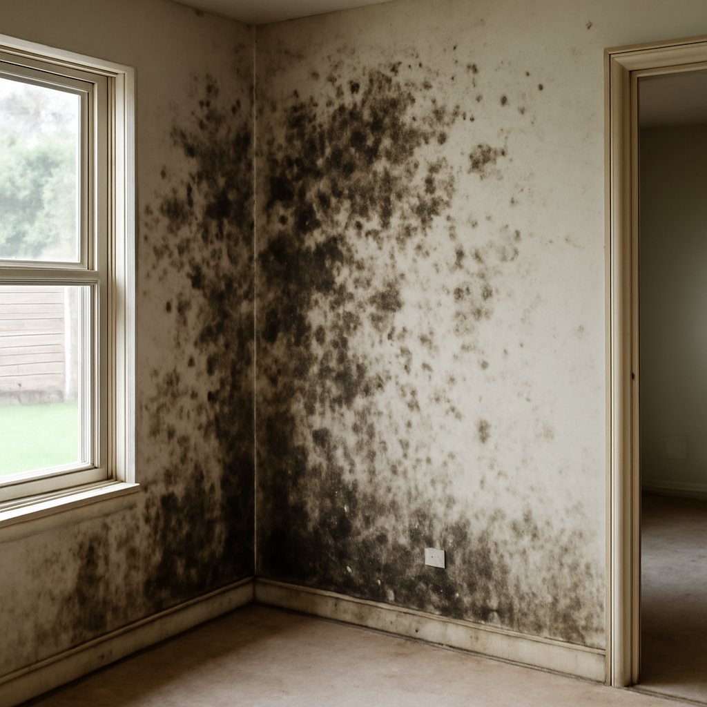 House with black mold