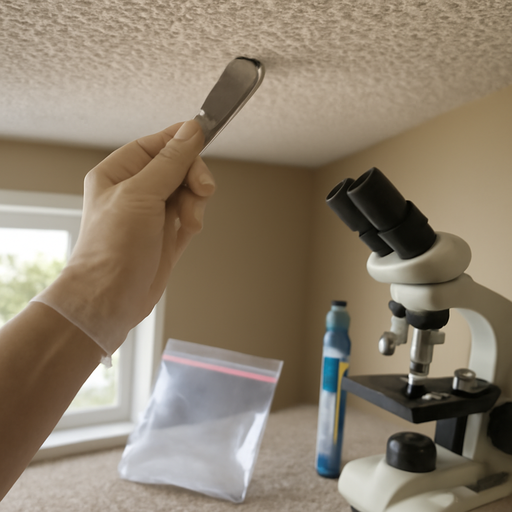 How to test popcorn ceiling for asbestos diy