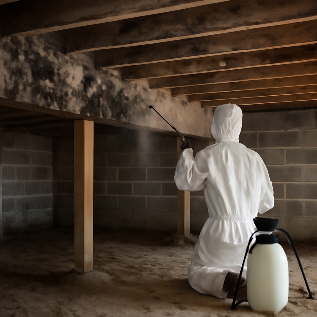 Crawl space mold removal