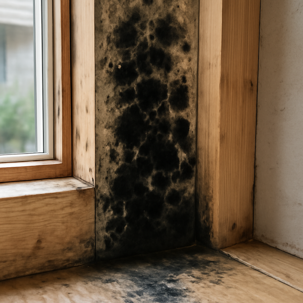 Black mold on wood