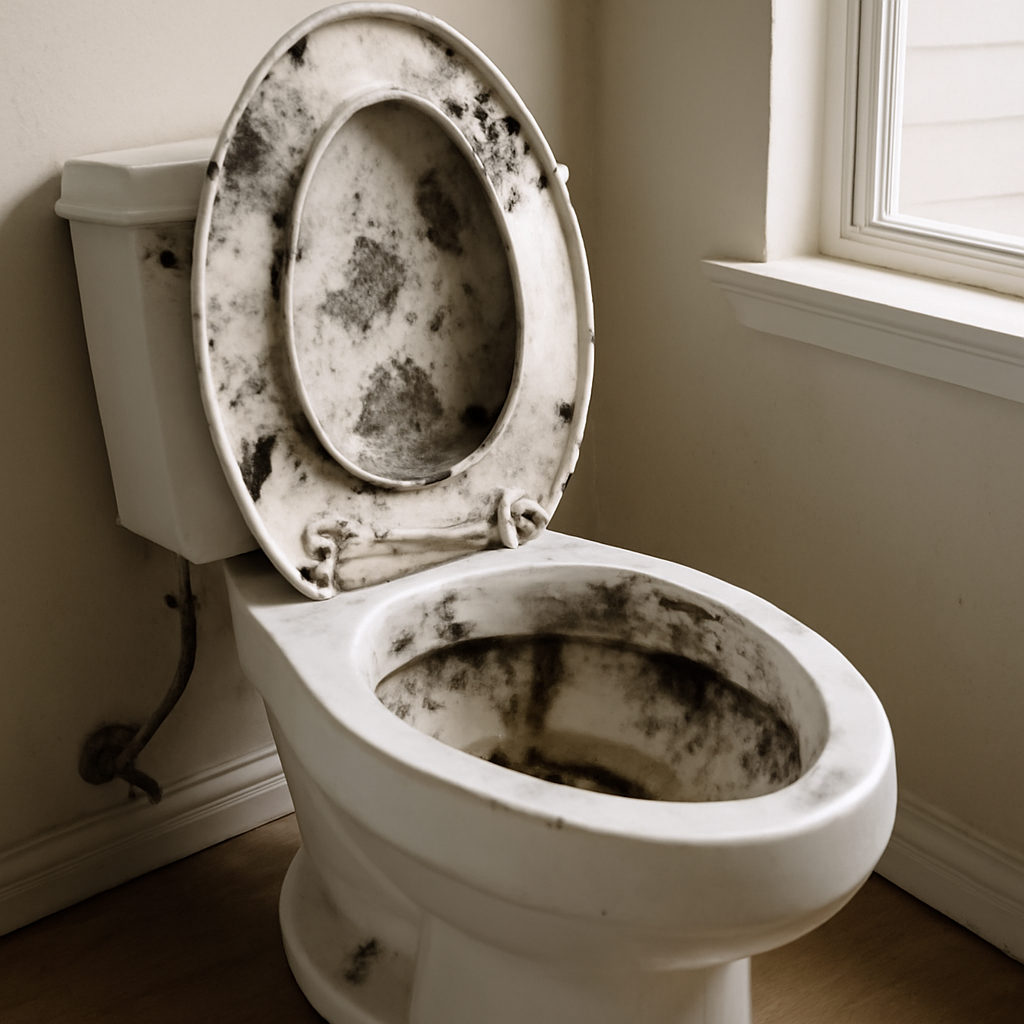 Black mold toilet
