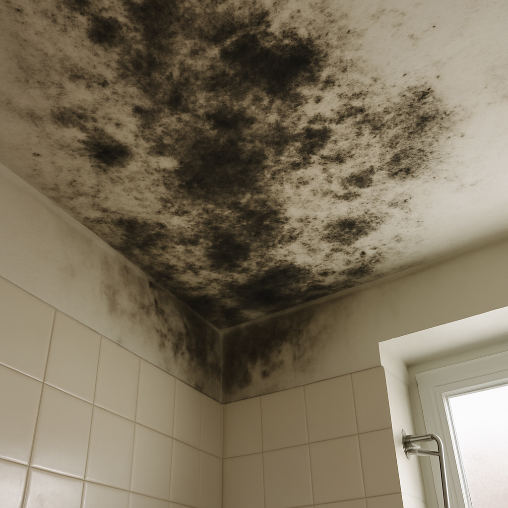 Is black mold on bathroom ceiling dangerous