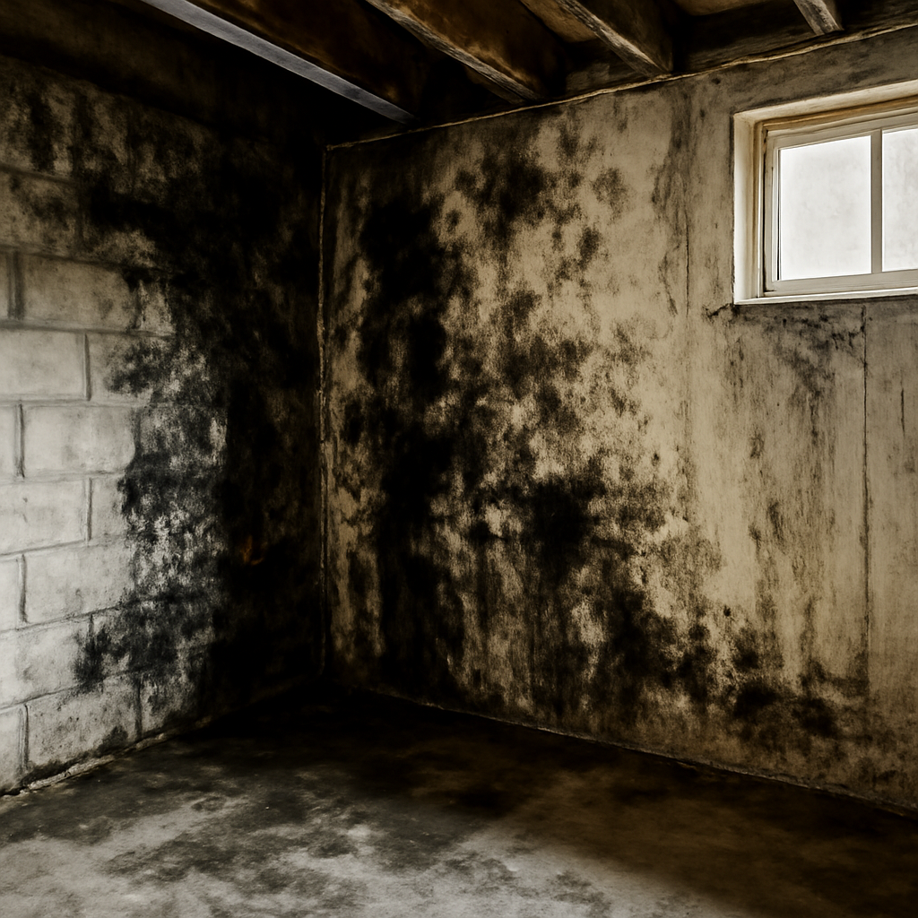 Black mold basement