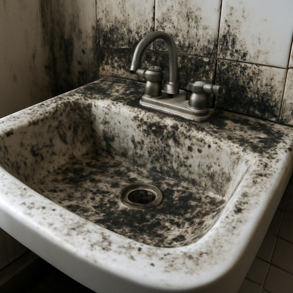 Black mold sink
