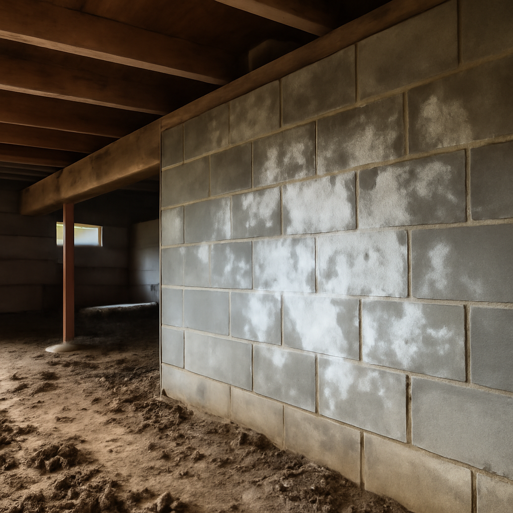 White mold in crawl space