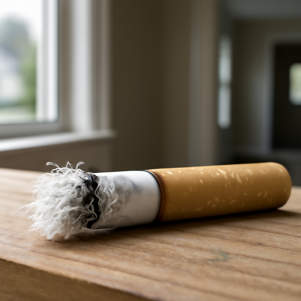 Asbestos cigarette filter