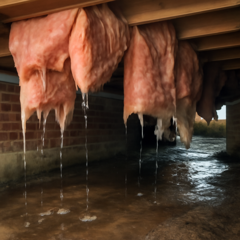Wet Crawl Space Insulation: Moisture Problems, Fixes