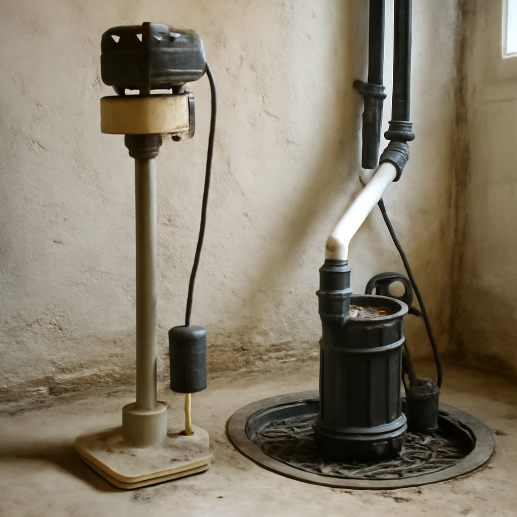 Pedestal vs submersible sump pump